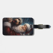 Lucht met Sinterklaas Feestelijke Kerstmis Bagagelabel (Achterkant horizontaal)