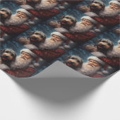 Lucht met Sinterklaas Feestelijke Kerstmis Cadeaupapier (Hoek)