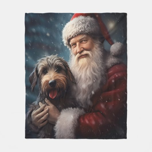 Lucht met Sinterklaas Feestelijke Kerstmis Fleece Deken (Voorkant)