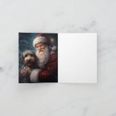 Lucht met Sinterklaas Feestelijke Kerstmis Kaart (Binnen)