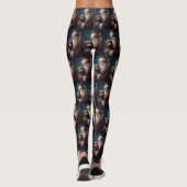 Lucht met Sinterklaas Feestelijke Kerstmis Leggings (Achterkant)