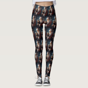Lucht met Sinterklaas Feestelijke Kerstmis Leggings