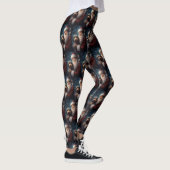 Lucht met Sinterklaas Feestelijke Kerstmis Leggings (Rechts)