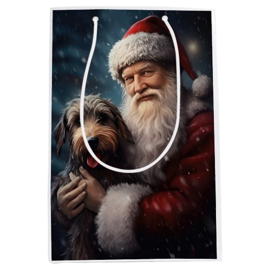 Lucht met Sinterklaas Feestelijke Kerstmis Medium Cadeauzakje (Voorkant)