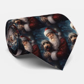 Lucht met Sinterklaas Feestelijke Kerstmis Stropdas (Opgerold)