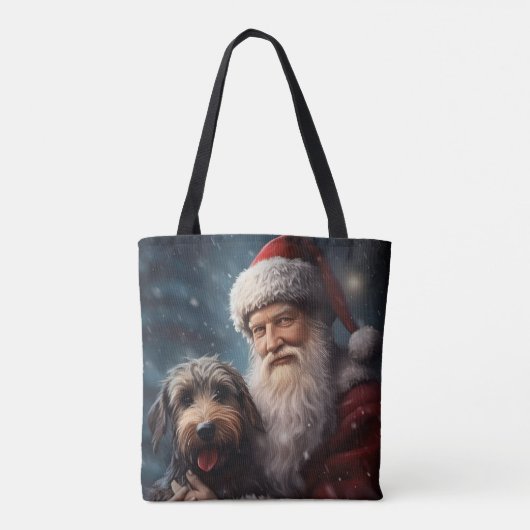 Lucht met Sinterklaas Feestelijke Kerstmis Tote Bag (Achterkant)
