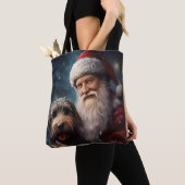 Lucht met Sinterklaas Feestelijke Kerstmis Tote Bag (Dichtbij)