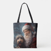 Lucht met Sinterklaas Feestelijke Kerstmis Tote Bag (Achterkant)