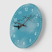 Lucht met vogels grote klok (Hoek)