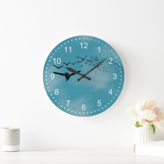 Lucht met vogels grote klok (Huis)