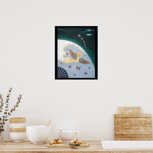 "Lucht (na Erte)" Poster (Keuken)