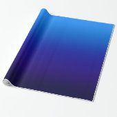 Lucht naar Midnight Blue Gradient Cadeaupapier (Uitgerold)
