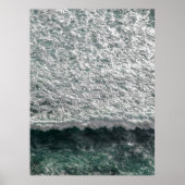 Lucht Ocean Wave Foam - Dramatische Kustwater pH Poster (Voorkant)