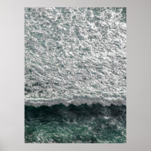 Lucht Ocean Wave Foam - Dramatische Kustwater pH Poster