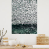 Lucht Ocean Wave Foam - Dramatische Kustwater pH Poster (Keuken)