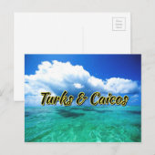 Lucht over Turks- en Caicos-zee Briefkaart (Voorkant / Achterkant)