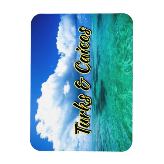 Lucht over Turks- en Caicos-zee Magneet (Verticaal)