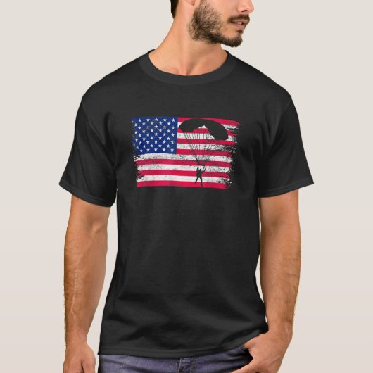 Lucht Paraglider Paramotor Paragliding Amerikaanse T-shirt (Voorkant)