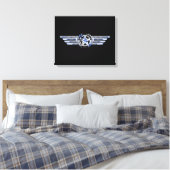 Lucht Pilot Chrome, zoals Star Wings Canvas Afdruk (Insitu (Slaapkamer))