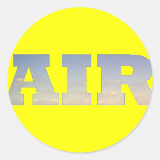 Lucht Ronde Sticker (Voorkant)