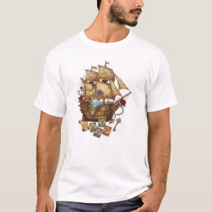 Lucht schip Zeilschip met Antiek & vintage T-shirt