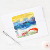 Lucht Schouder I Vierkante Sticker (Envelop)