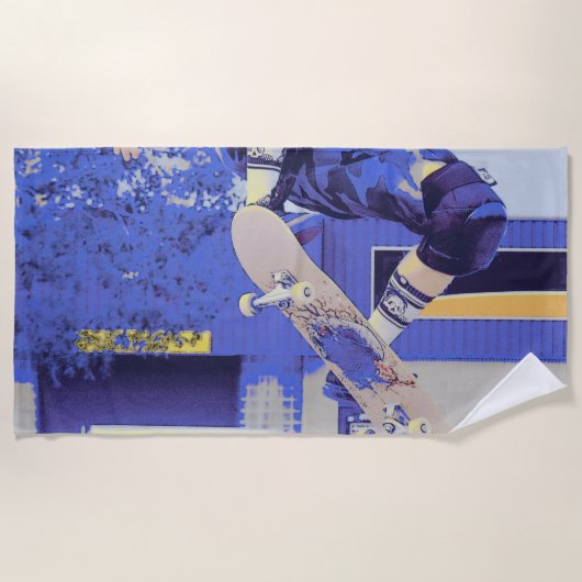 Lucht - Skateboarder Strandlaken (Voorkant)