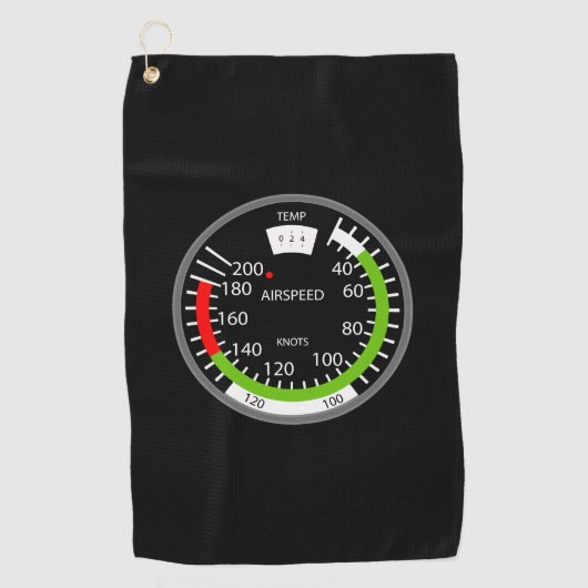 Lucht Snelheid Piloot Luchtvaart Geek Golfhanddoek (Voorkant)