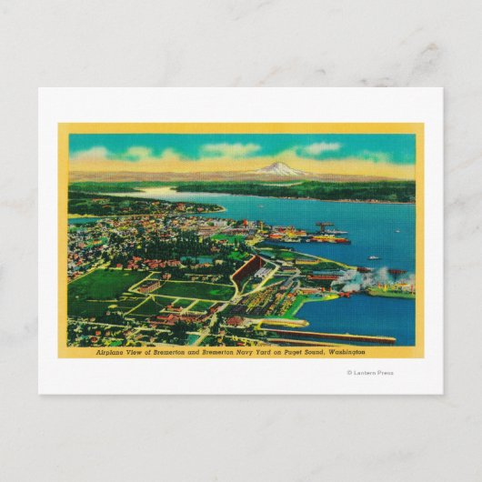 Lucht uitzicht van de Werf van de Marine Bremerton Briefkaart (Voorkant)