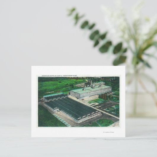 Lucht Uitzicht van goodyear-Zeppelin Vervaardiging Briefkaart (Staand voorkant)