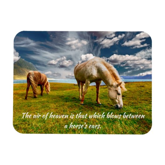 Lucht van Heaven Horse Quote Magnet Magneet (Horizontaal)