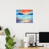 Lucht van ideeën Wharton Quote Beachscape Poster (Thuiskantoor)