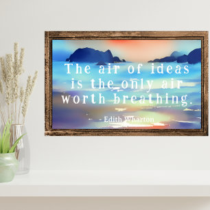 Lucht van ideeën Wharton Quote Beachscape Poster