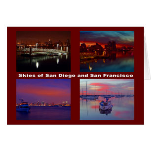 Lucht van San Diego en San Francisco Foto Blank
