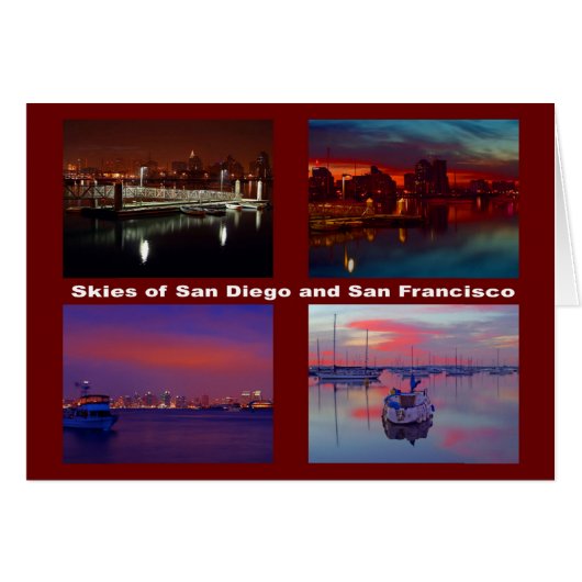 Lucht van San Diego en San Francisco Foto Blank (Voorkant Horizontaal)