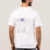 Lucht van vrijheid Vlammen wit T-shirt (Achterkant)