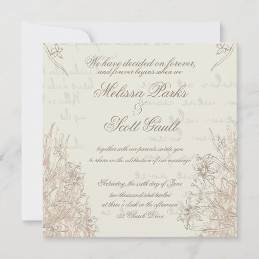 Lucht, vers, crème, uitnodiging tot weduwschap (Voorkant)