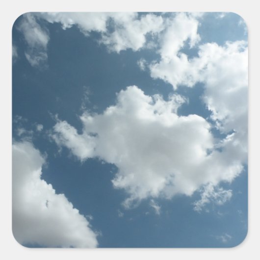 Lucht Vierkante Sticker (Voorkant)