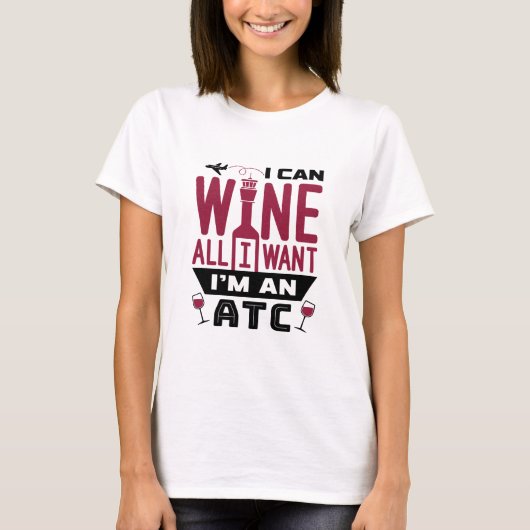 Lucht Wijn uit Funny Wine T-shirt (Voorkant)