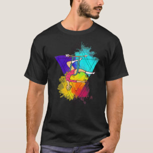 Lucht Yoga Acrobatics Aerialist Kleurrijke Aerial T-shirt