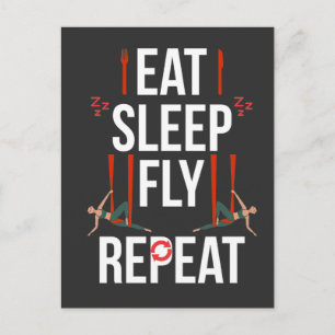 Lucht Yogi Kunstenaar Gymnastiek Dans Luchtartiest Briefkaart