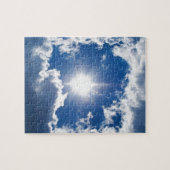 lucht , zon en wolken legpuzzel (Horizontaal)