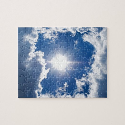 lucht , zon en wolken legpuzzel (Horizontaal)