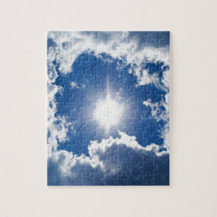 lucht , zon en wolken legpuzzel