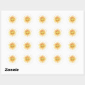 Lucht Zon Schijnt Helder Ronde Sticker (Vel)