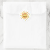 Lucht Zon Schijnt Helder Ronde Sticker (Tas)