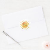 Lucht Zon Schijnt Helder Ronde Sticker (Envelop)