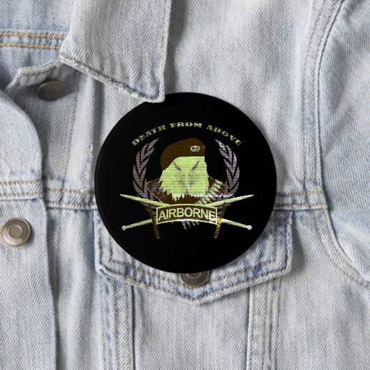 Luchtaanval eenheden militaire insigne stijl ronde button 4,0 cm (In situ)