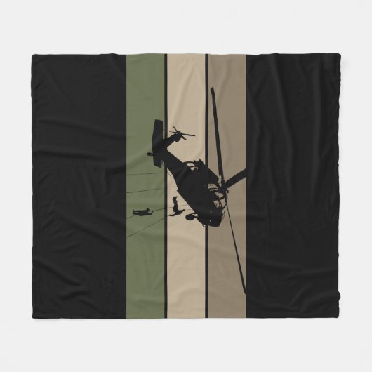 Luchtaanval Fleece Deken (Voorkant (Horizontaal))