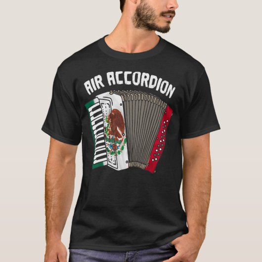 Luchtaccordeon Mexicaanse vlag Mexico National T-shirt (Voorkant)